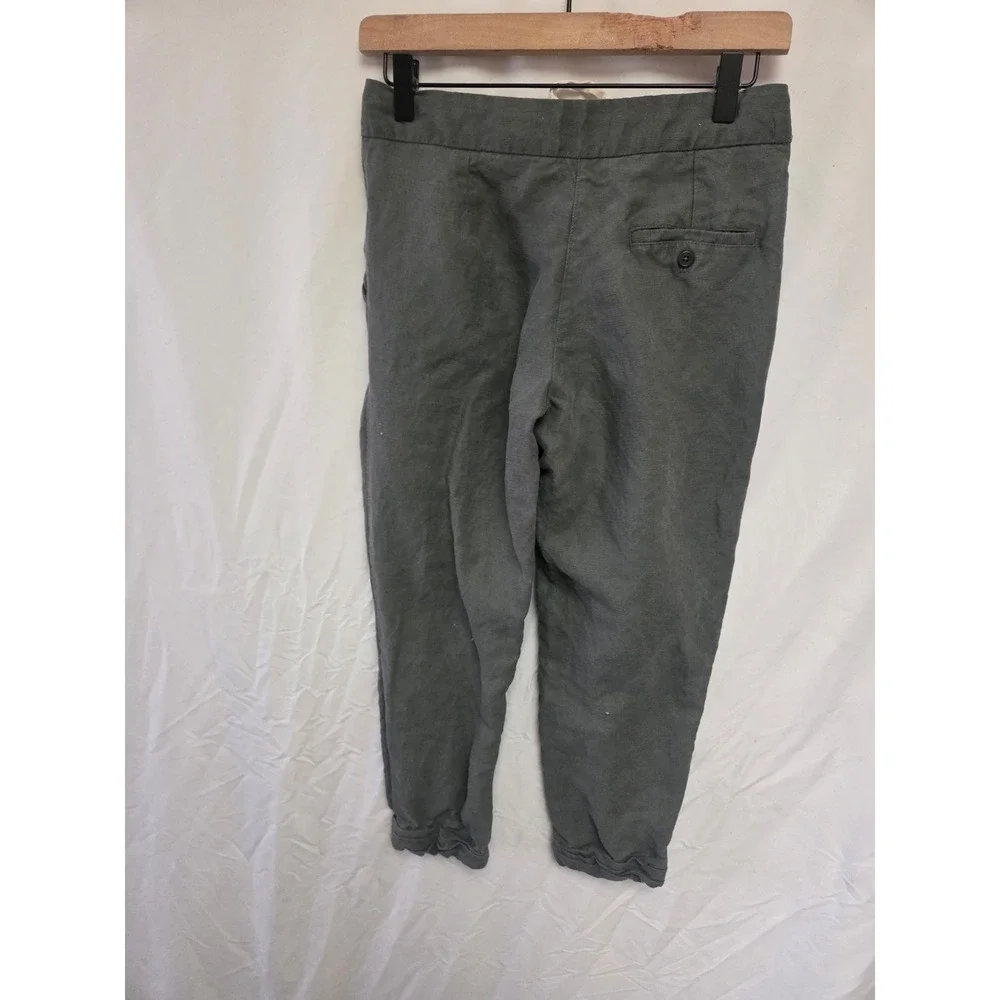 Wilfred Women's‎ Gray Pleated Tie Waist Cropped Trousers Pants Size 00